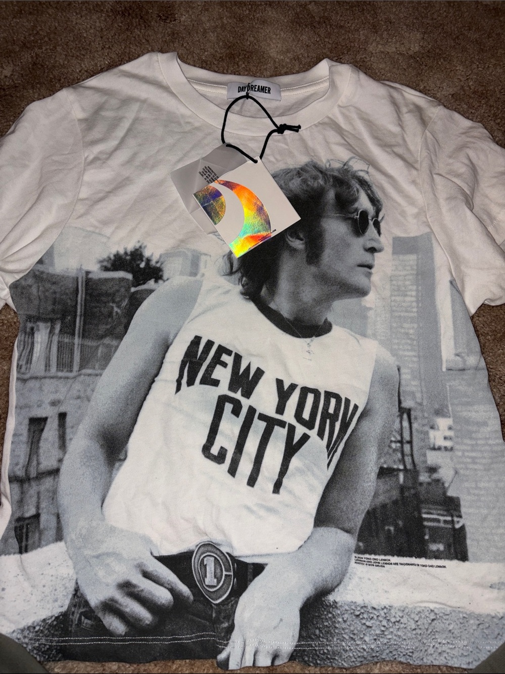 Daydreamer John Lennon Graphic Tee with Black New York City Print - NWT XL